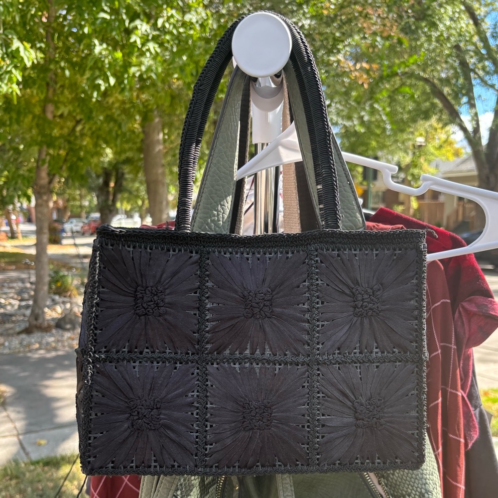 Elegant Black Handcrafted Women's Bag